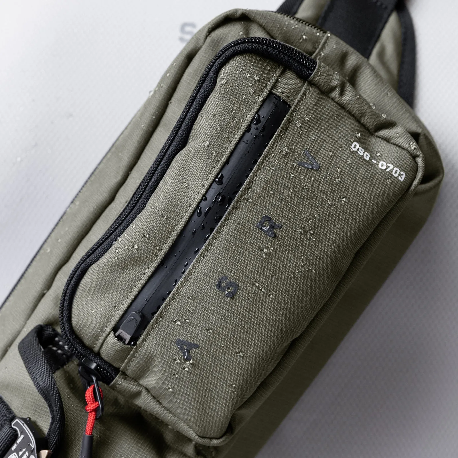 0703. Cordura Tech Crossbody Pack - Olive ASRV