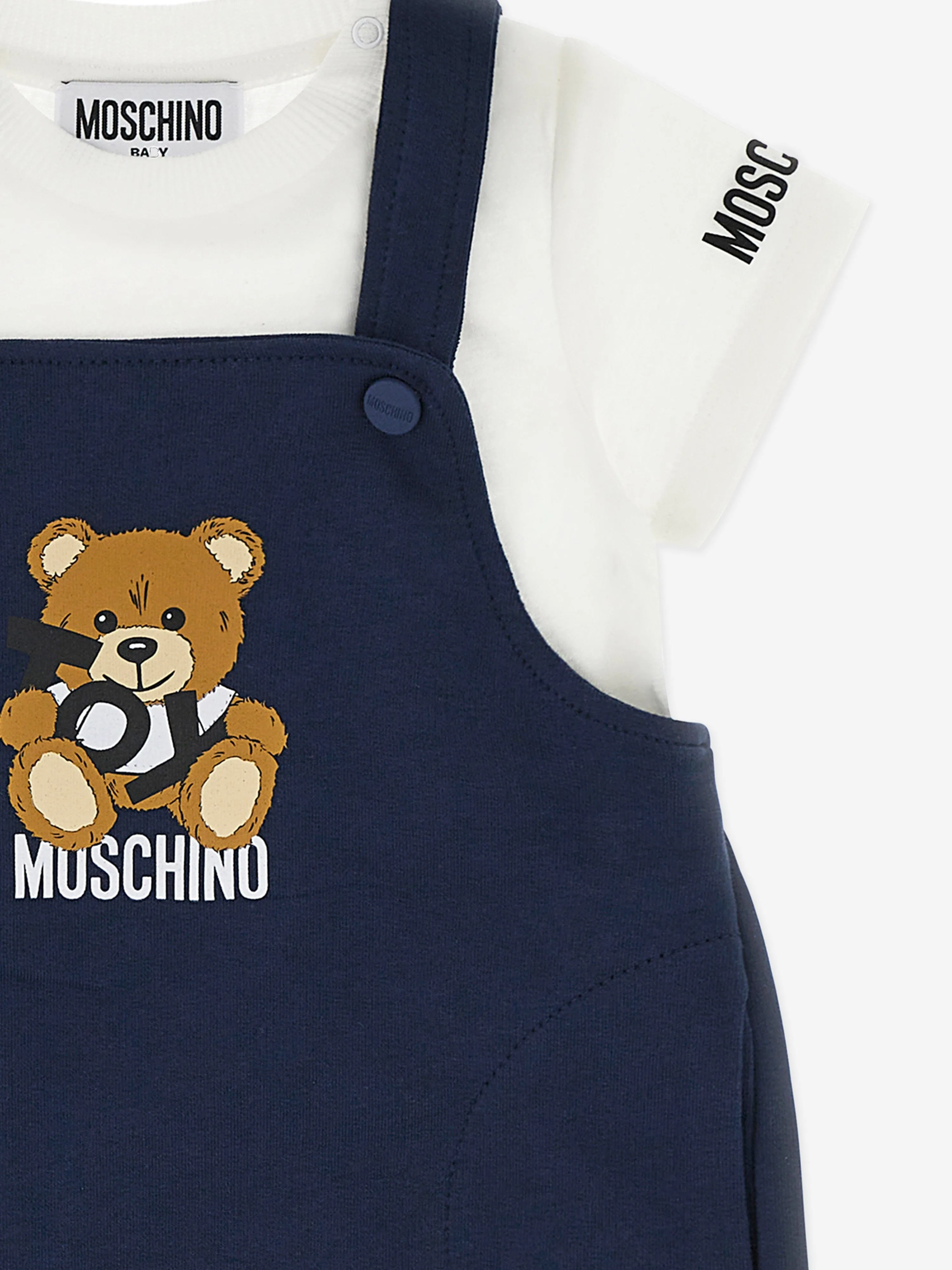 Baby Boys T-Shirt and Dungarees Set in Navy