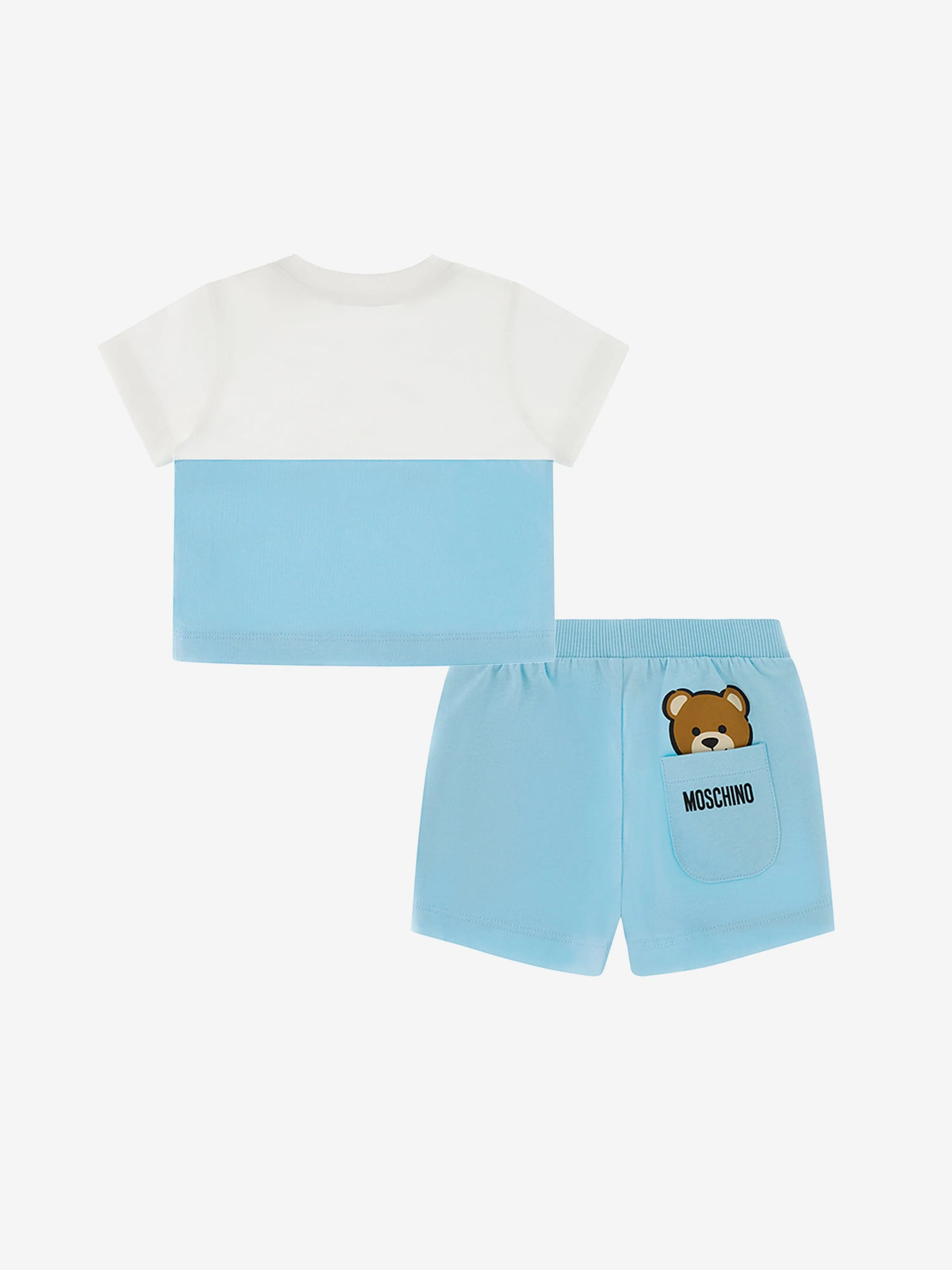 Baby Boys Teddy Bear Short Set in Blue