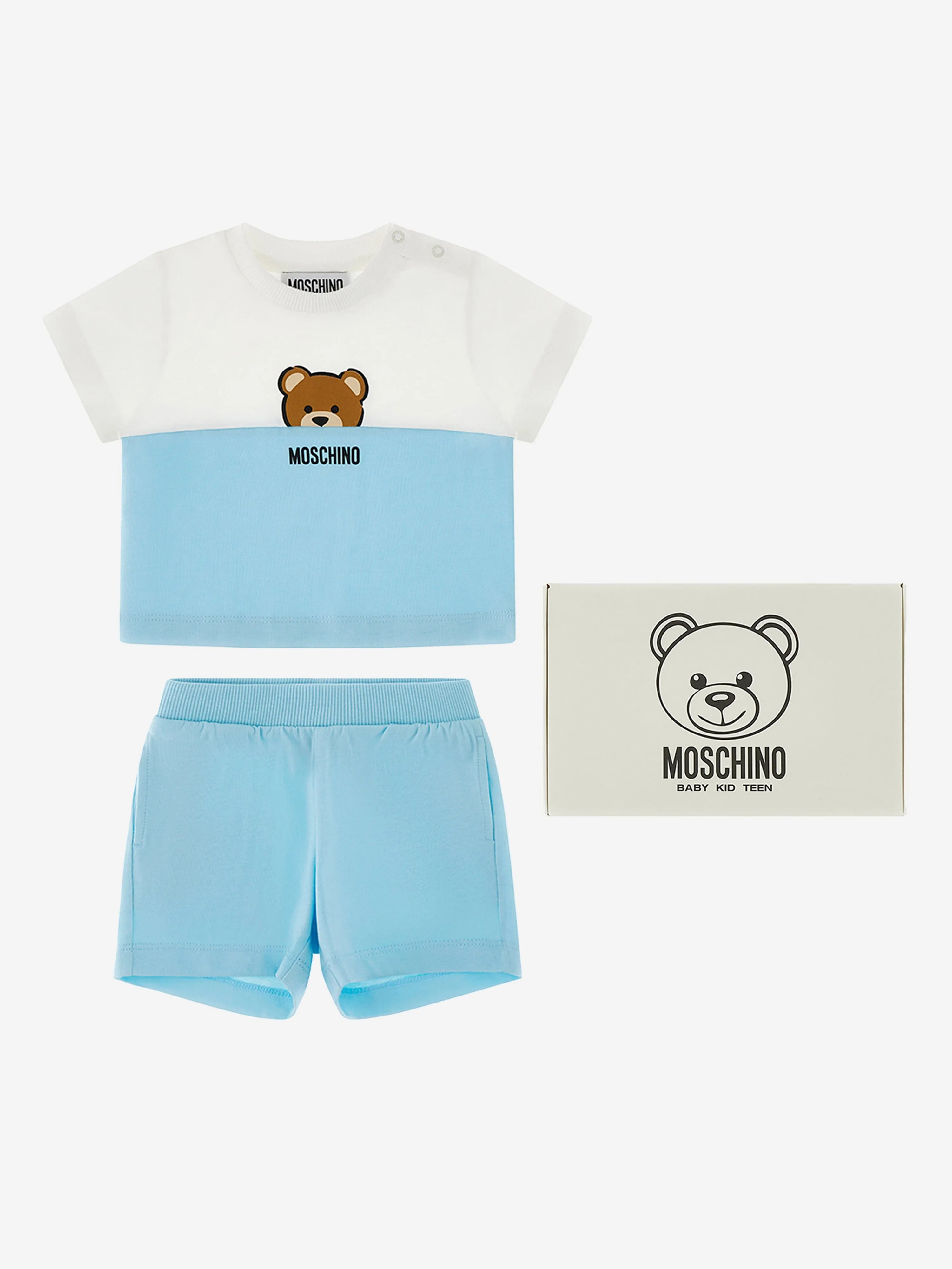 Baby Boys Teddy Bear Short Set in Blue