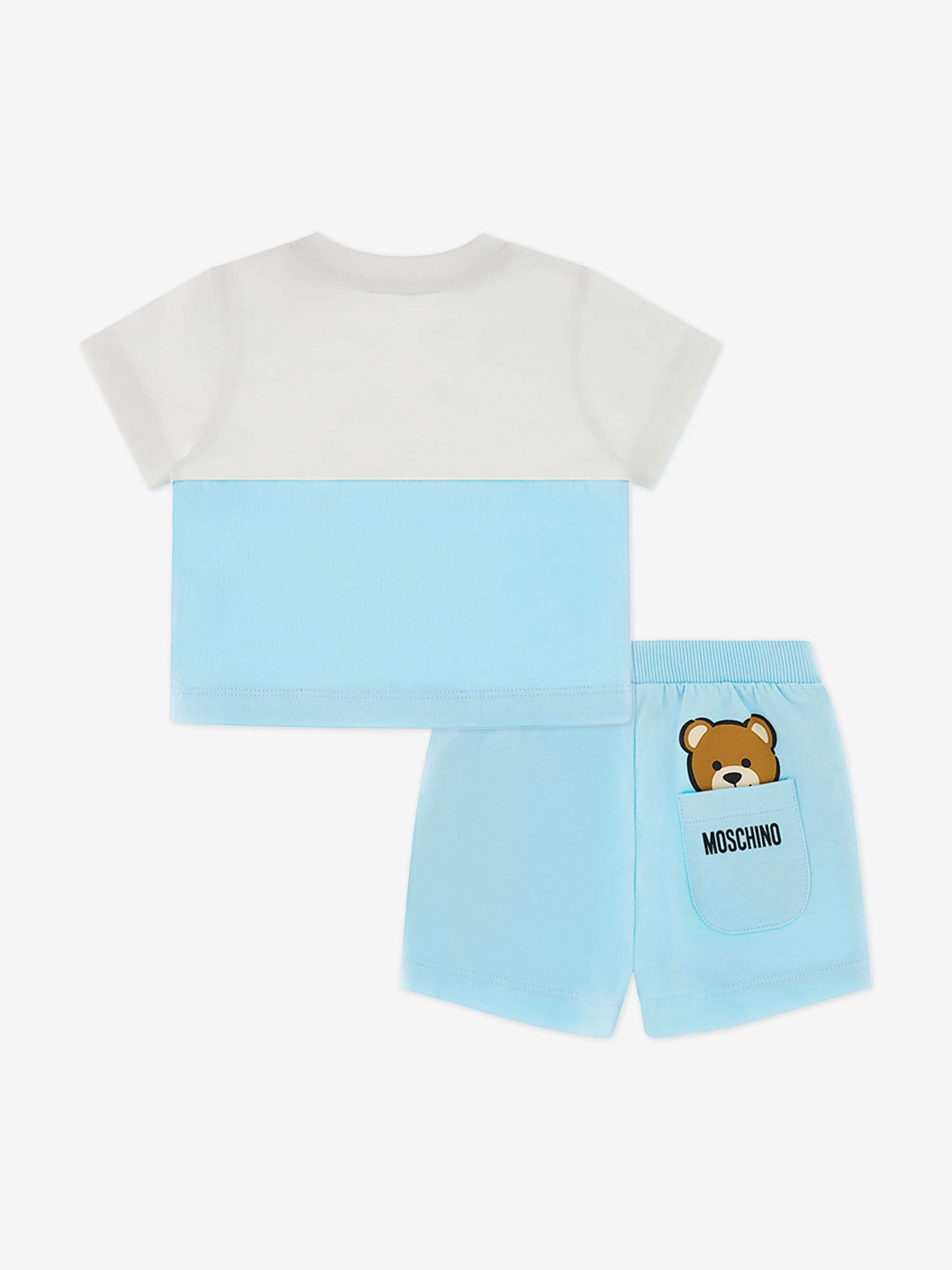 Baby Boys Teddy Bear Short Set in Blue