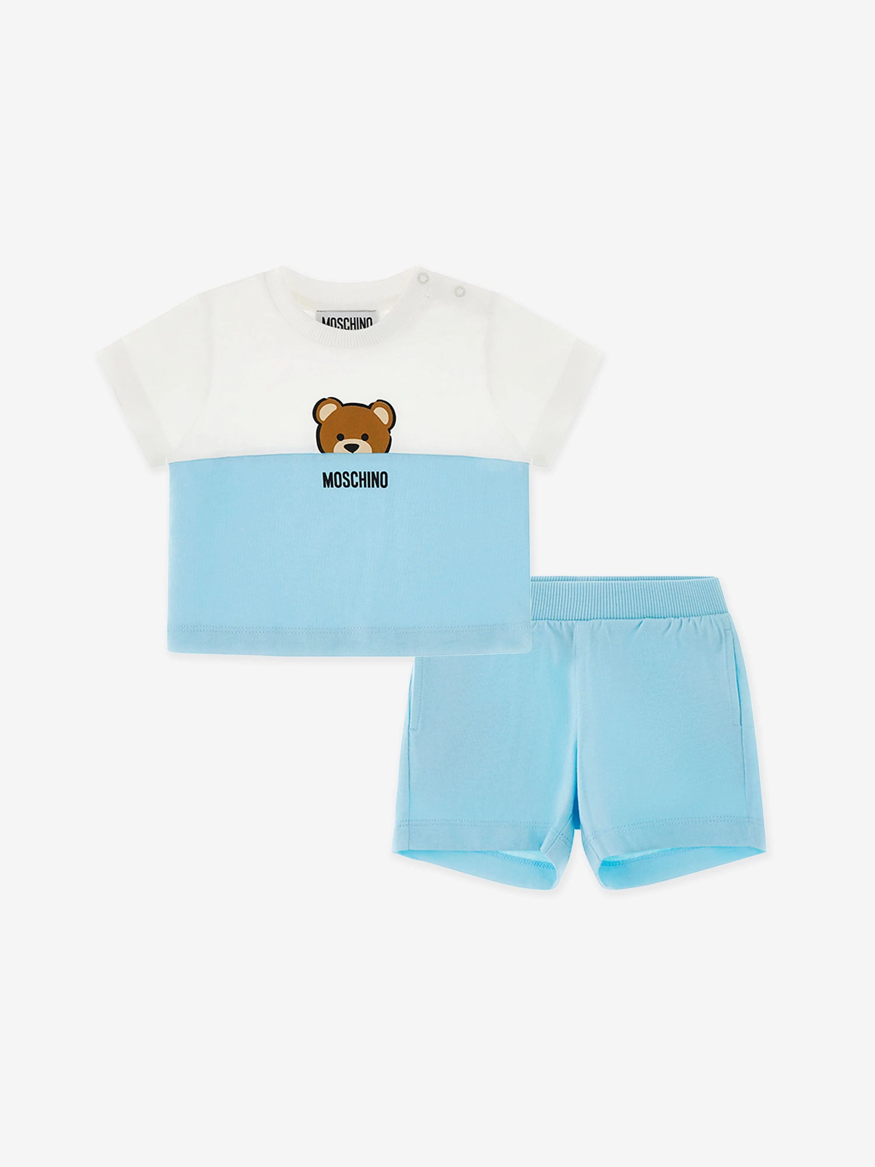 Baby Boys Teddy Bear Short Set in Blue