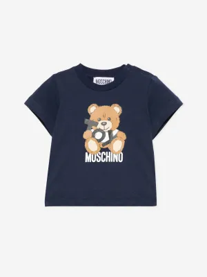 Baby Teddy Bear Logo T-Shirt in Navy