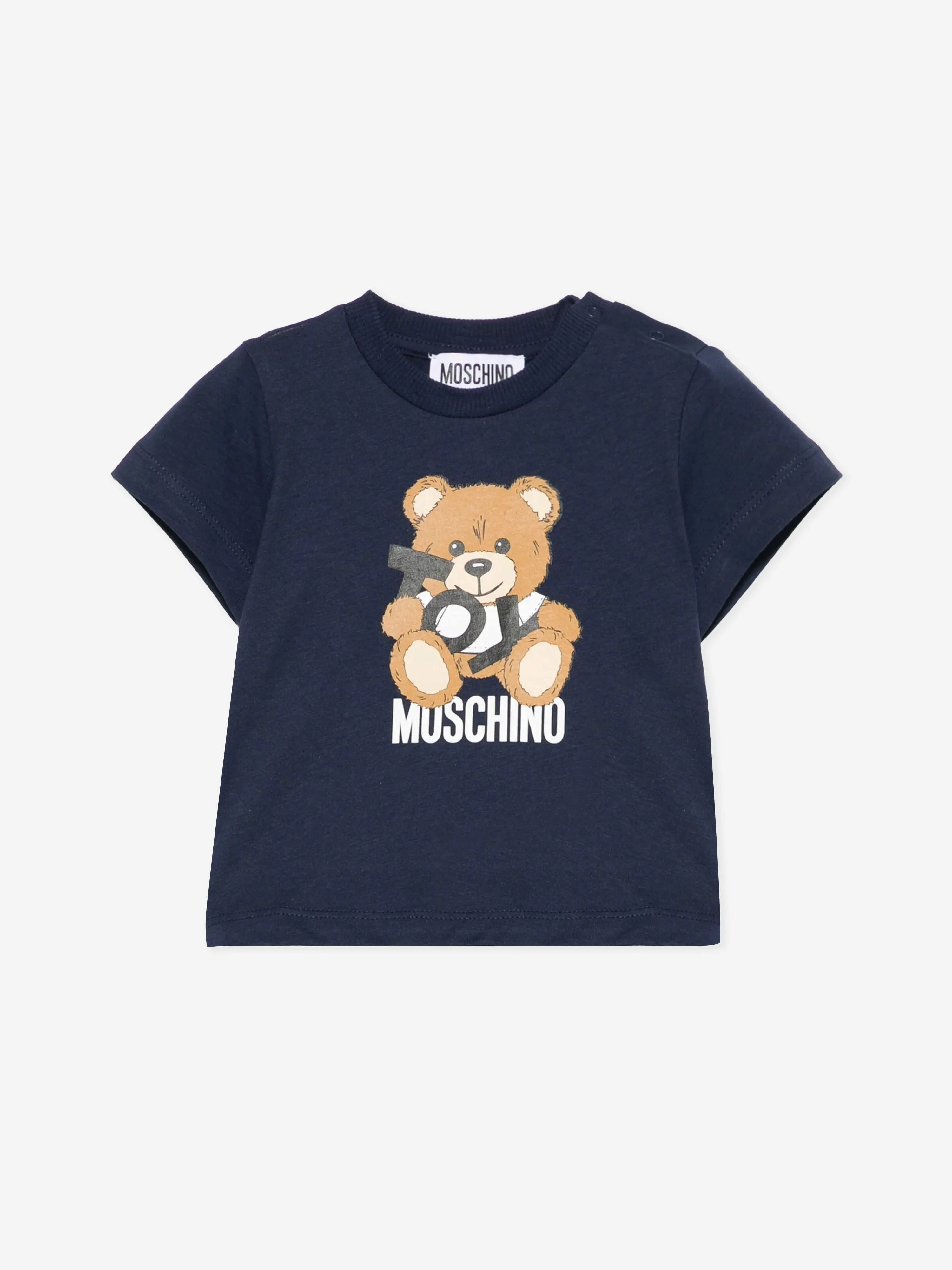 Baby Teddy Bear Logo T-Shirt in Navy