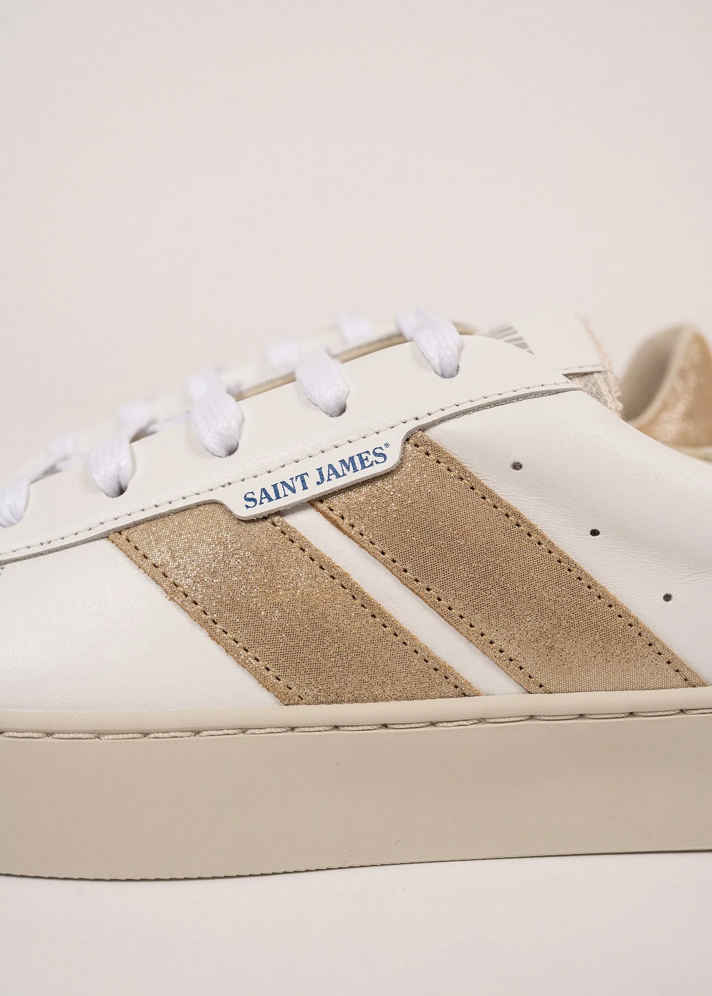 Baskets femme asymtriques - SAINT JAMES x Caval (BLANC/NACRE)