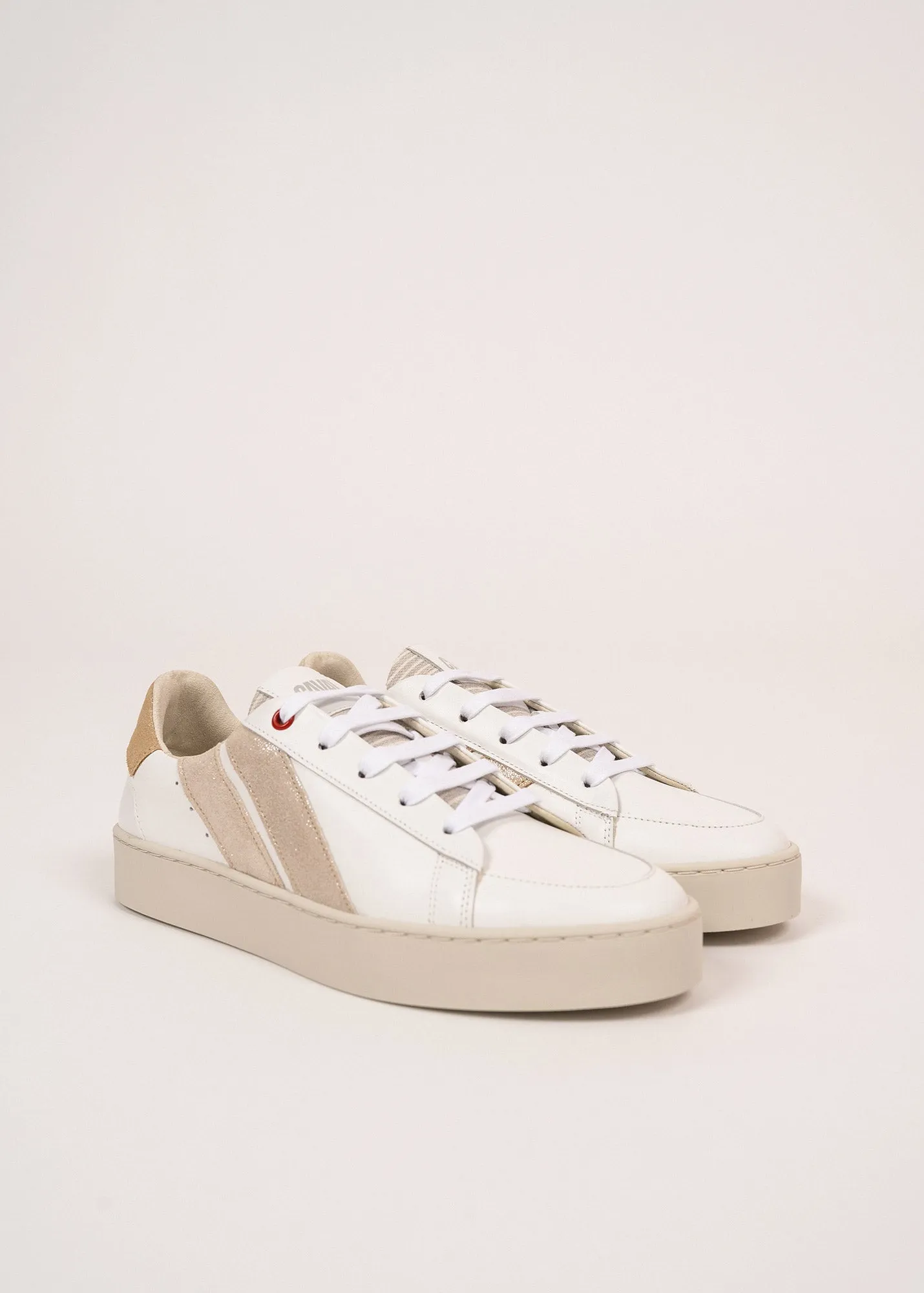 Baskets femme asymtriques - SAINT JAMES x Caval (BLANC/NACRE)