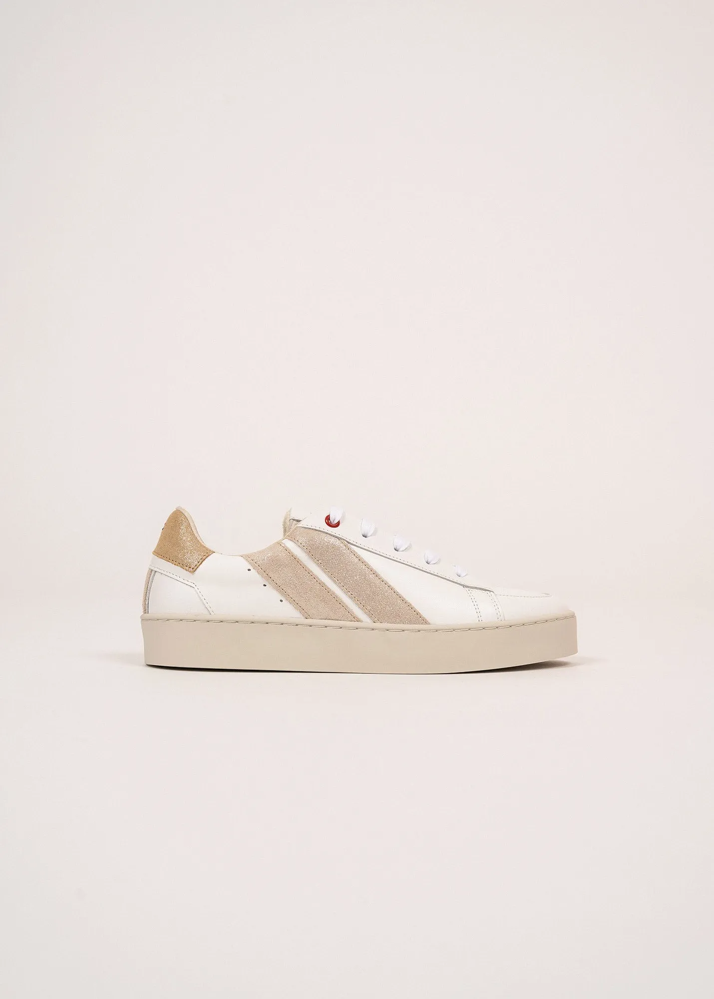 Baskets femme asymtriques - SAINT JAMES x Caval (BLANC/NACRE)