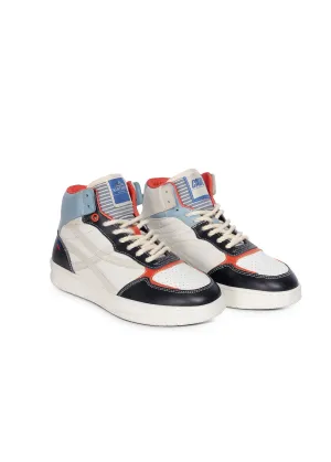Baskets Graphic en cuir - SAINT JAMES x Caval (ECUME/BASKET)