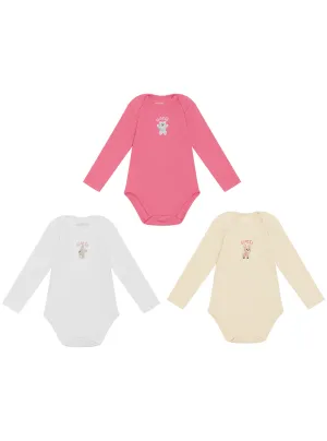Beige Pink 3 Piece Set (0-12M) Guess
