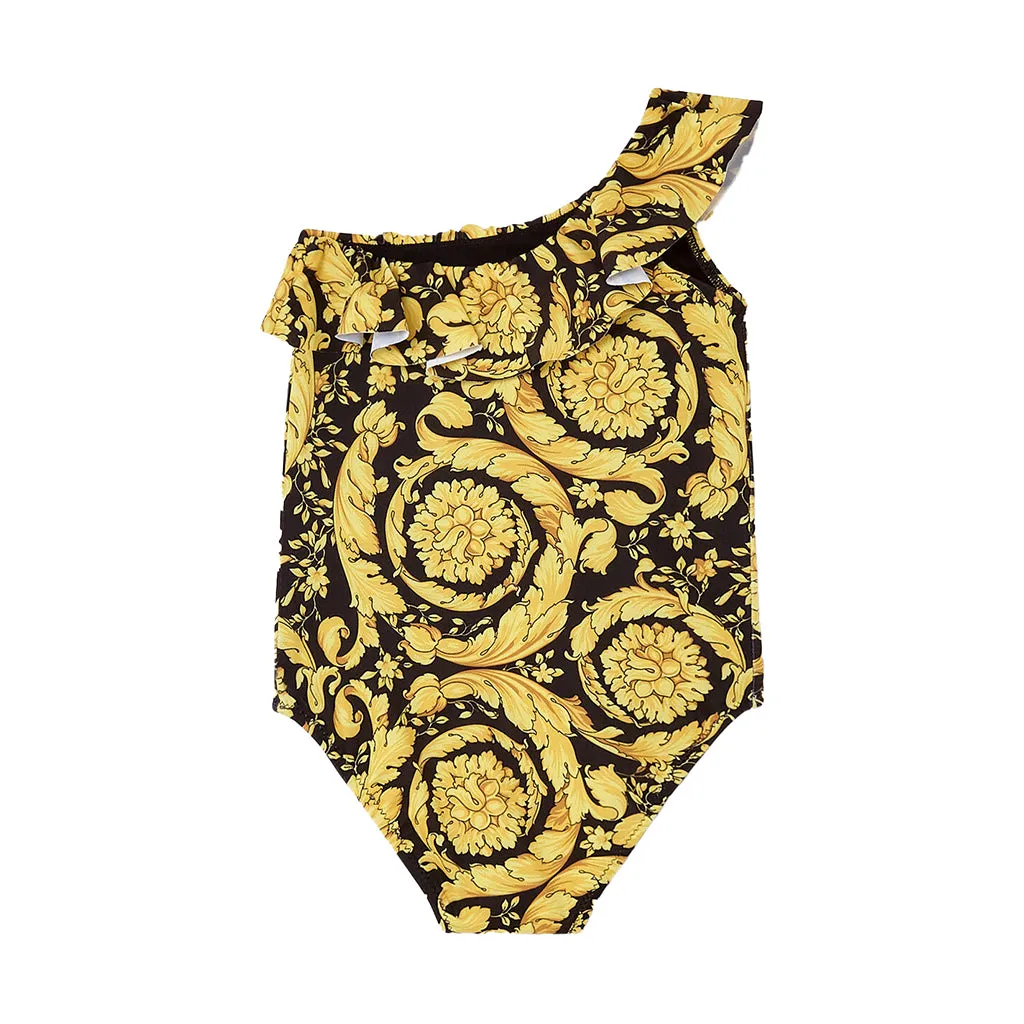 Black & Gold Barocco One Piece