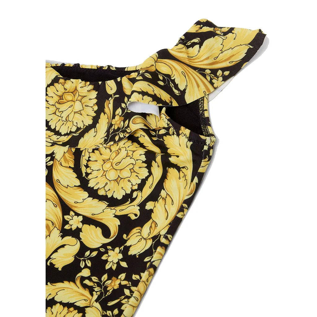 Black & Gold Barocco One Piece