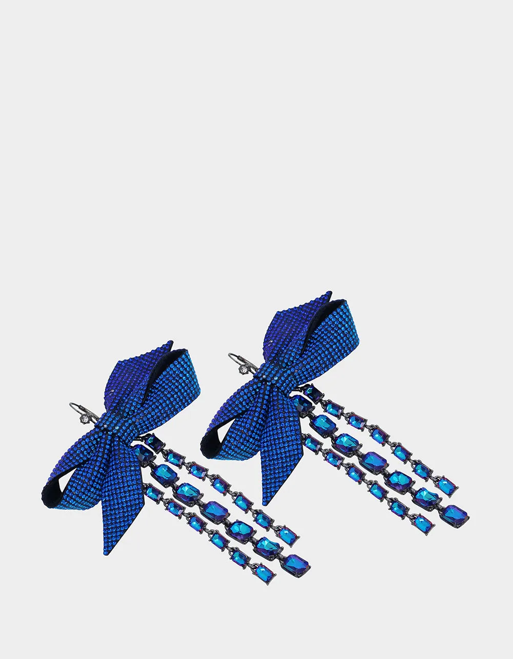 BLUE BOWS STONE BOW DROP EARRINGS BLUE Betsey Johnson