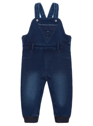 Blue Denim Knit Overall (0-12M) Guess