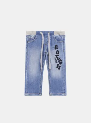 Blue Denim Pull On Pants (2-7) Guess