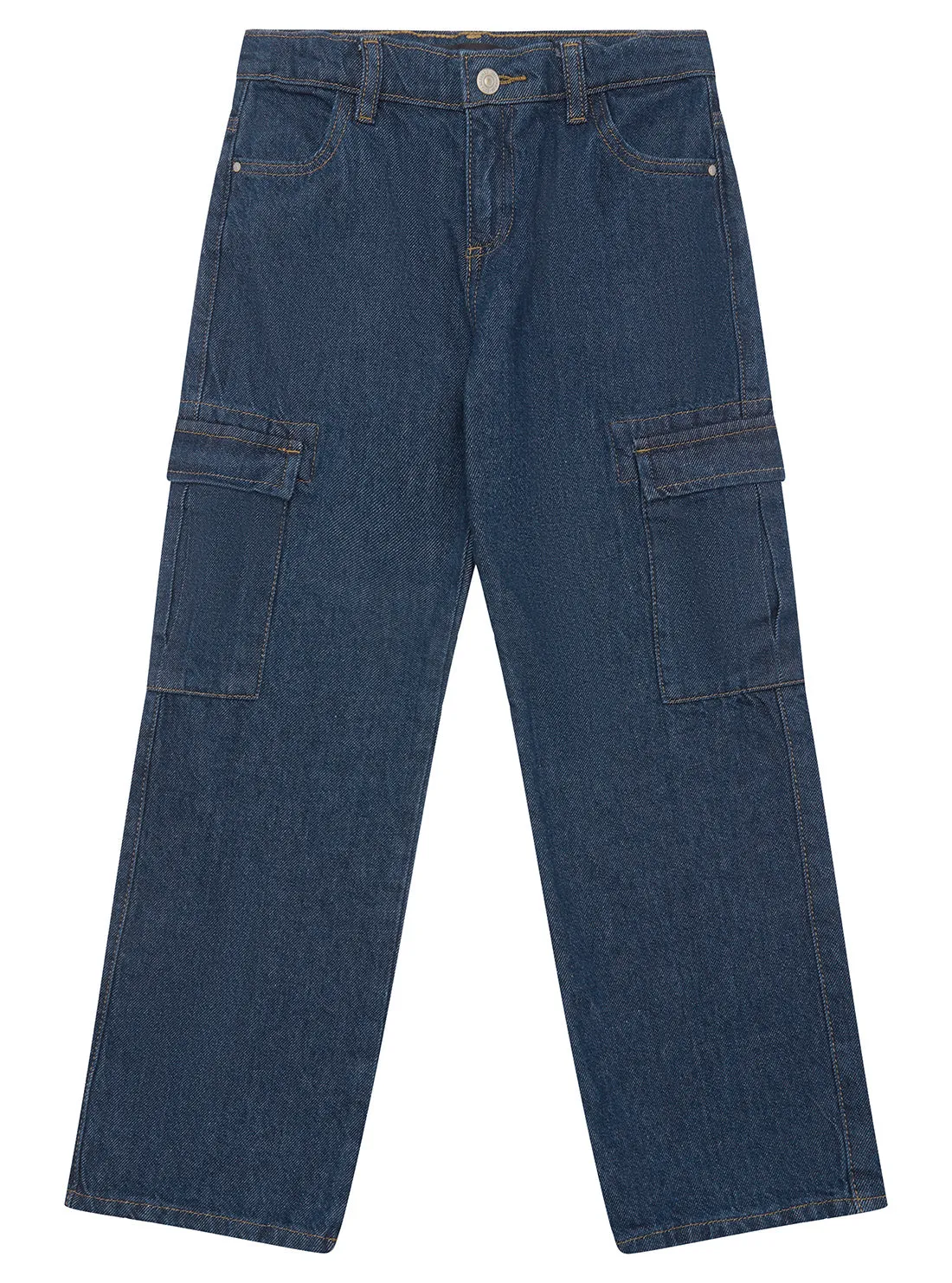 Blue Rigid Denim Cargo Pants (2-7) Guess