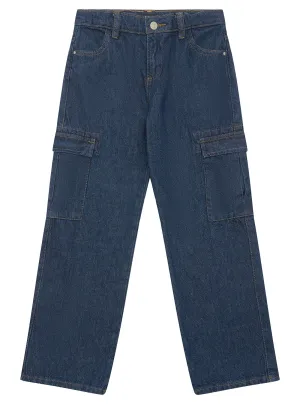 Blue Rigid Denim Cargo Pants (2-7) Guess