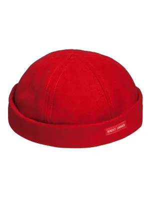 Bonnet marin miki - en drap de laine (ROUGE)