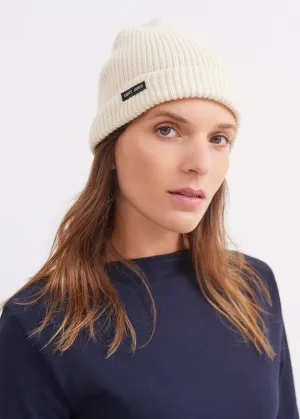Bonnet uni Perl - en laine (ECRU)