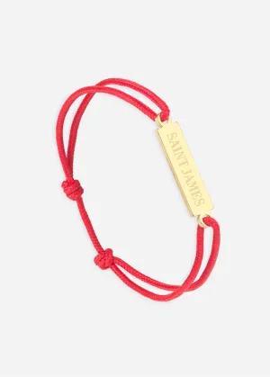 Bracelet lien SAINT JAMES - SAINT JAMES x Le Vent  la franaise (OR/ROUGE)