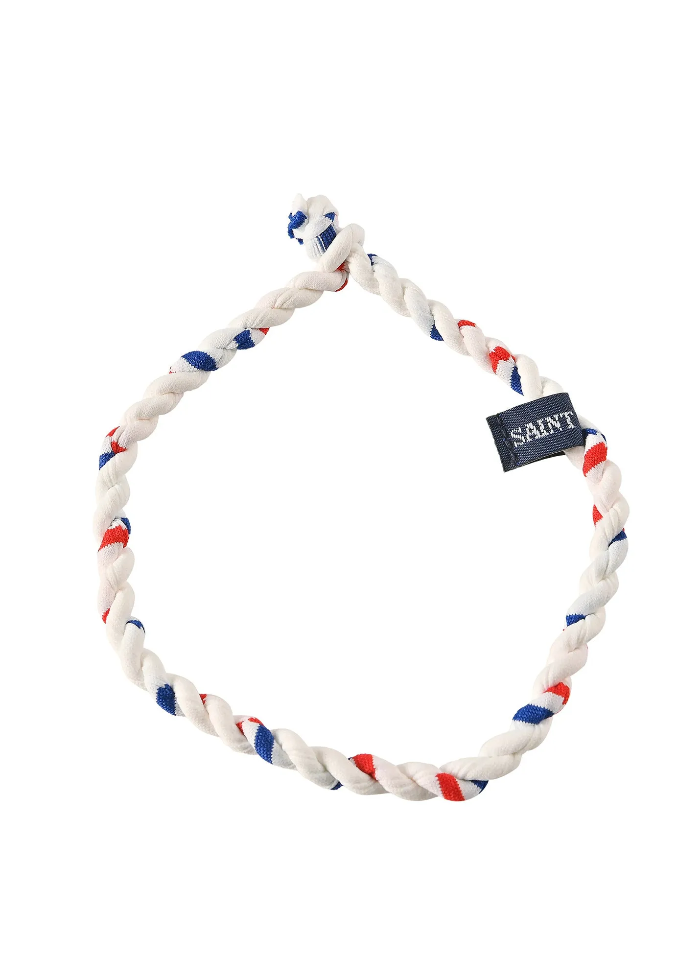 Bracelet tricolore "ECOLO" - en tissu recycl (NEIGE/GITANE/TULIPE)