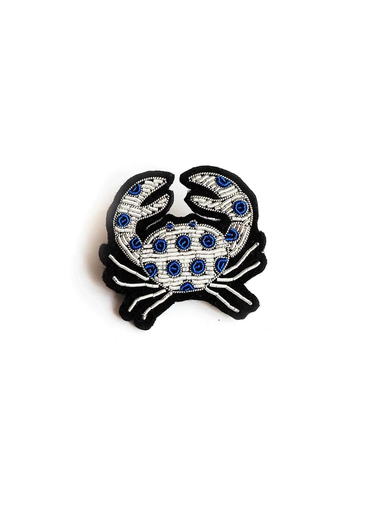 Broche brode Crabe  pois - SAINT JAMES x Macon & Lesquoy (BLANC/BLEU)
