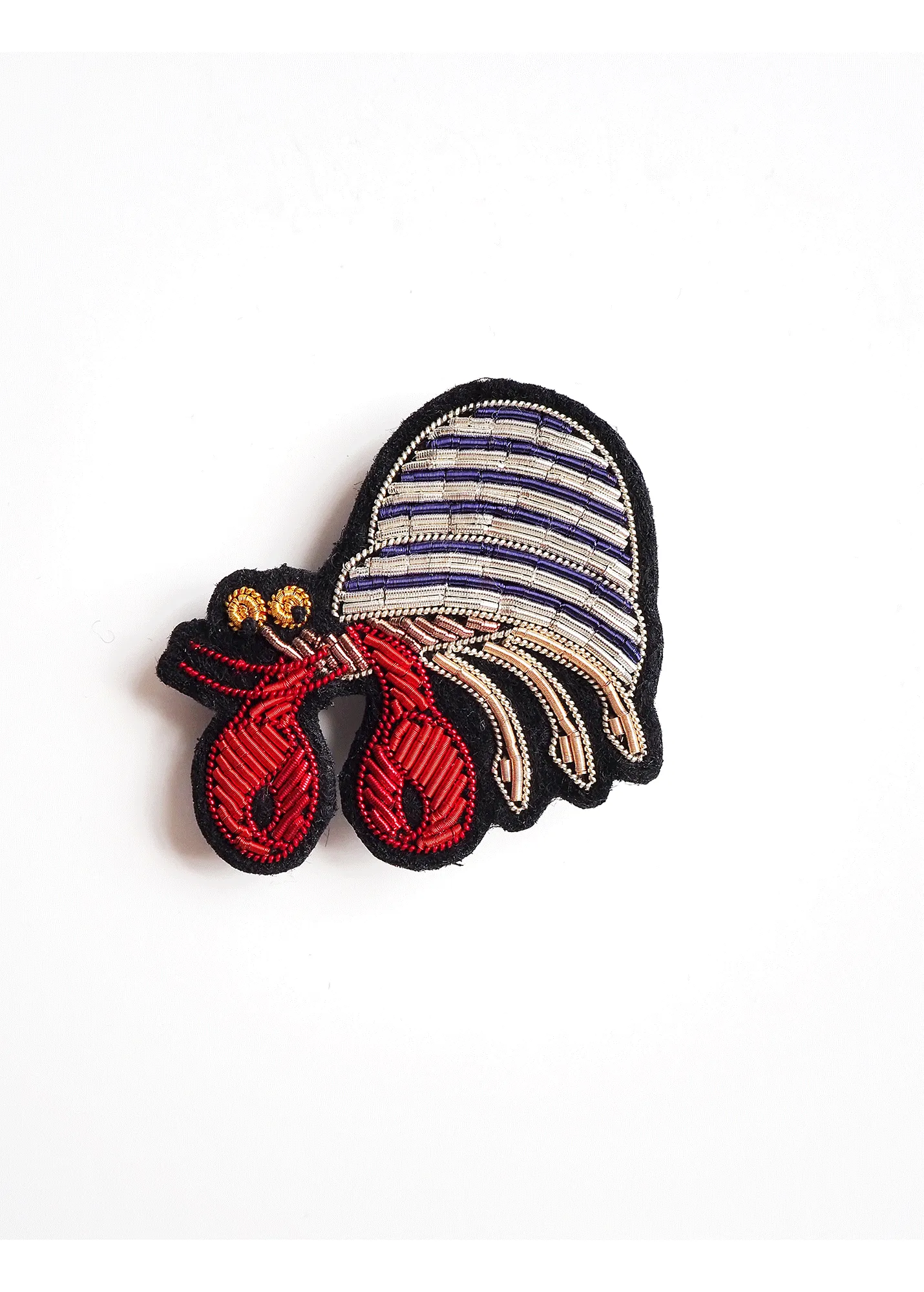 Broche brode Hermite - SAINT JAMES x Macon & Lesquoy (BLANC/GITANE/TULIPE)