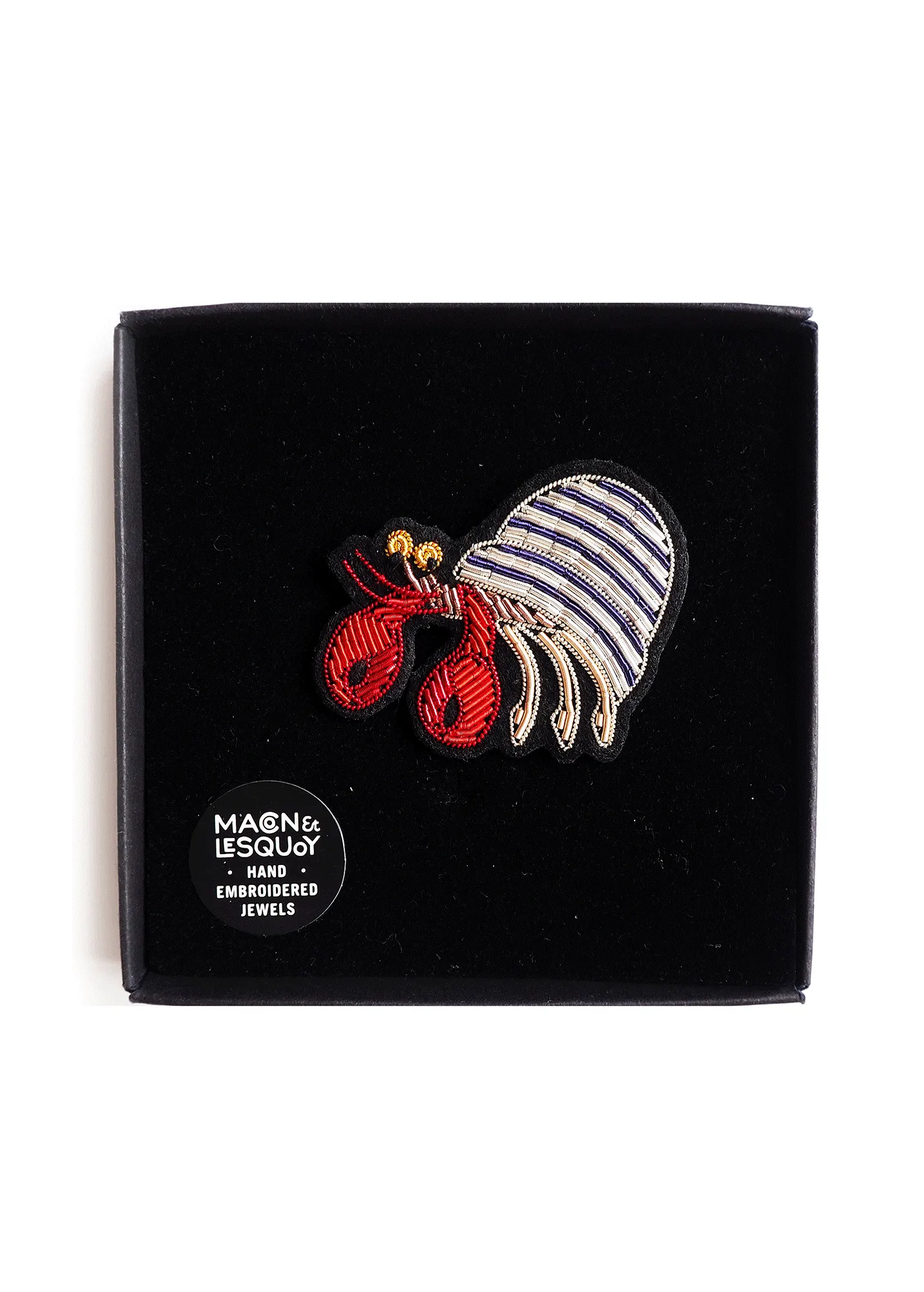 Broche brode Hermite - SAINT JAMES x Macon & Lesquoy (BLANC/GITANE/TULIPE)