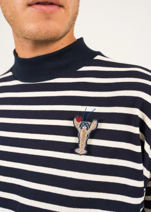 Broche brode Homard coeur - SAINT JAMES x Macon & Lesquoy (OR)