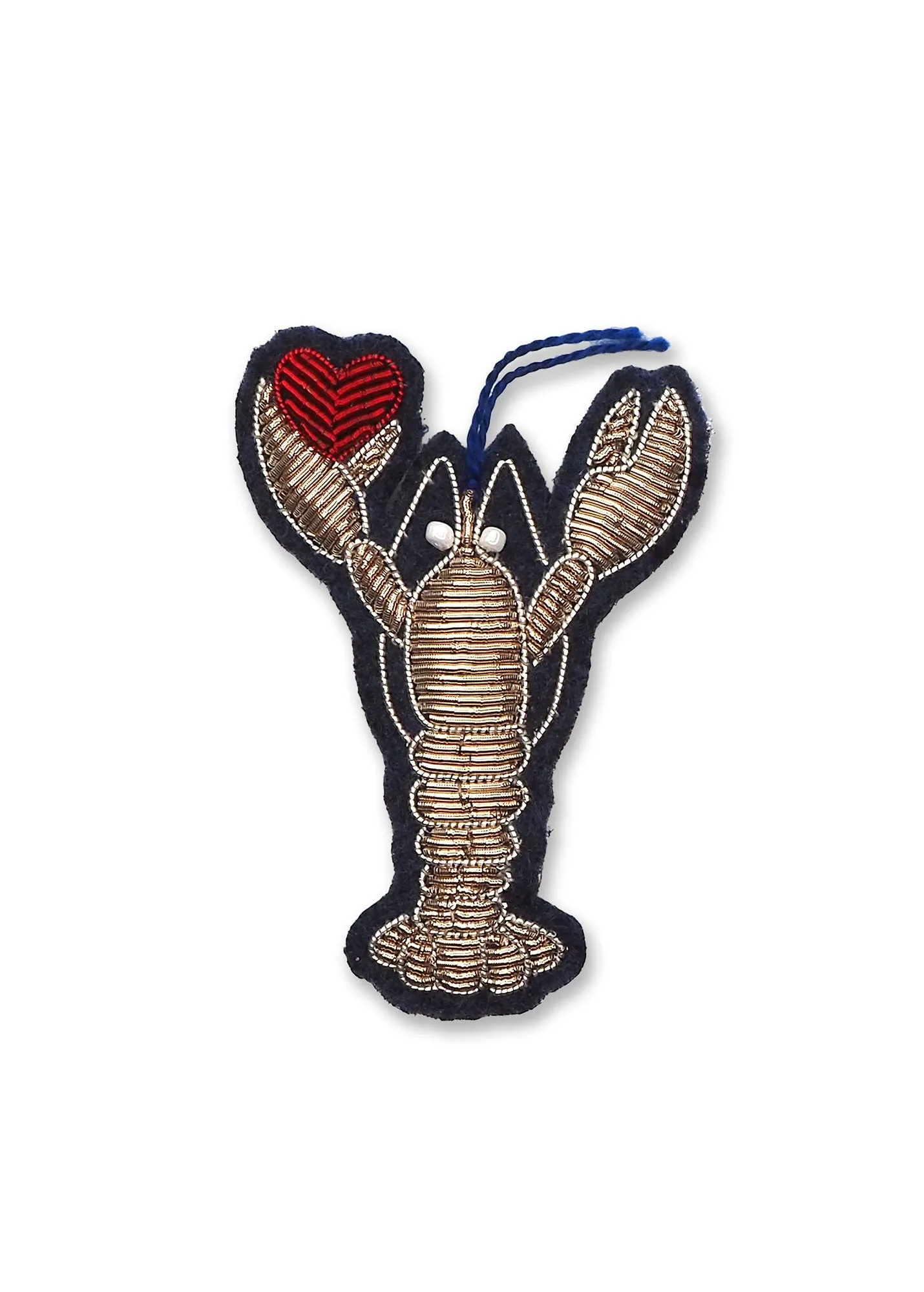 Broche brode Homard coeur - SAINT JAMES x Macon & Lesquoy (OR)