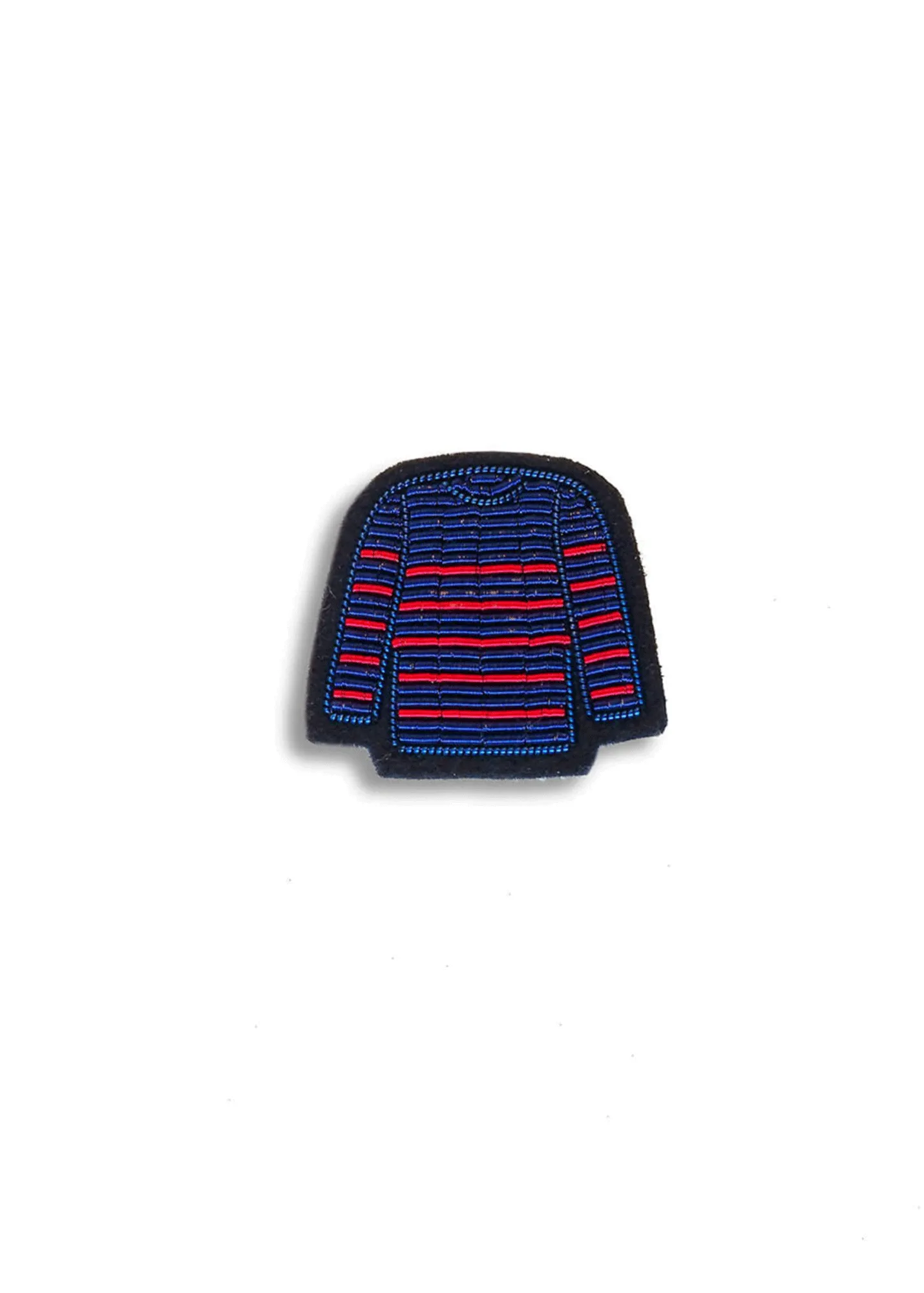 Broche brode Marinire - SAINT JAMES x Macon & Lesquoy (BLEU/ROUGE)