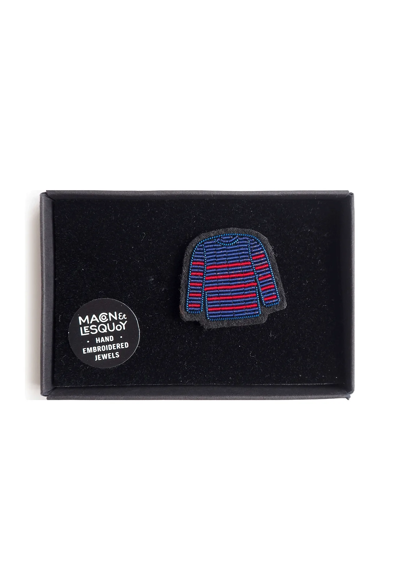 Broche brode Marinire - SAINT JAMES x Macon & Lesquoy (BLEU/ROUGE)
