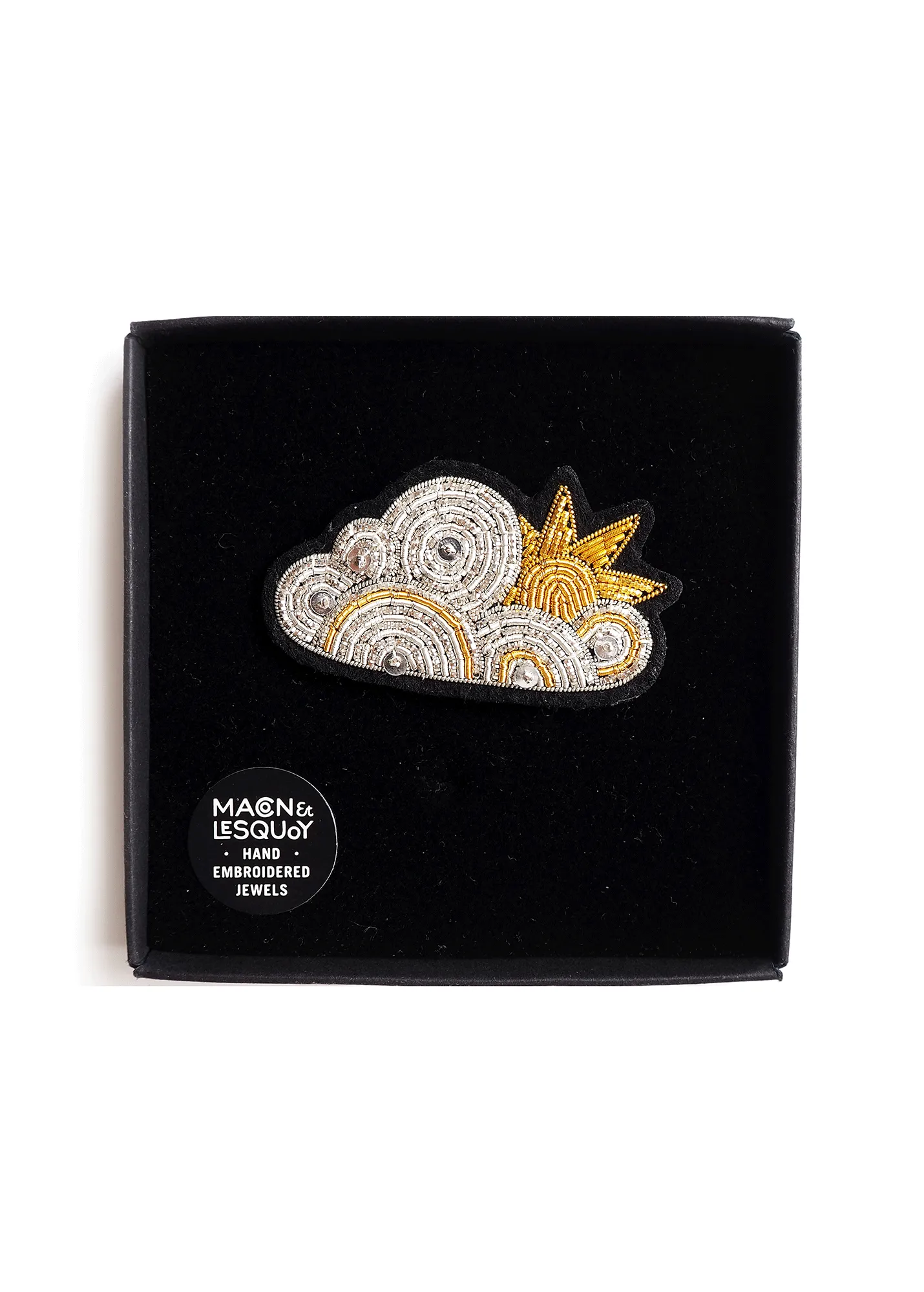 Broche brode Nuageux - SAINT JAMES x Macon & Lesquoy (OR)