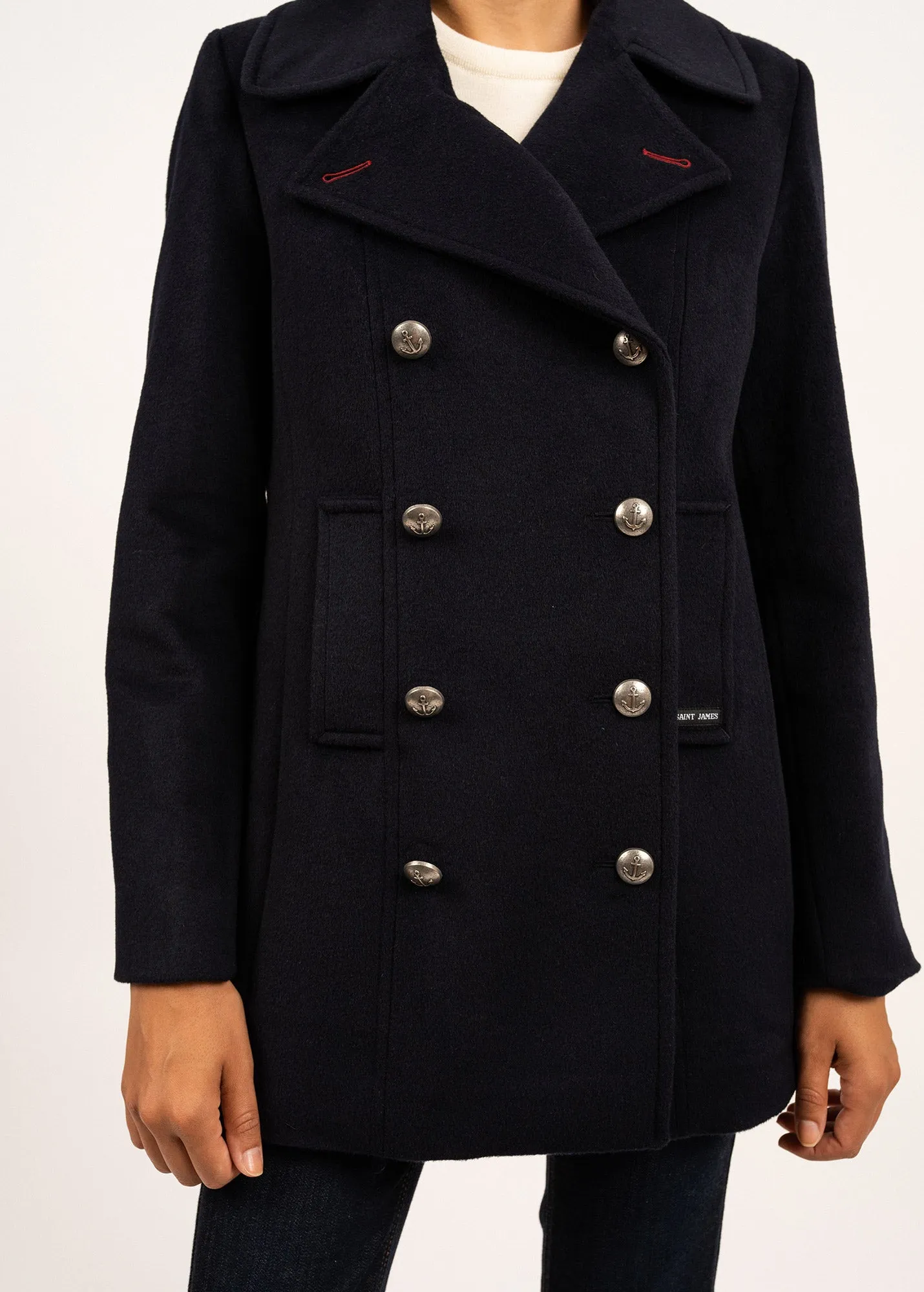 Caban marin St Briac - en drap de laine (NAVY)
