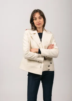 Caban Ste Brigitte - en drap de laine (BLANC D'HIVER)