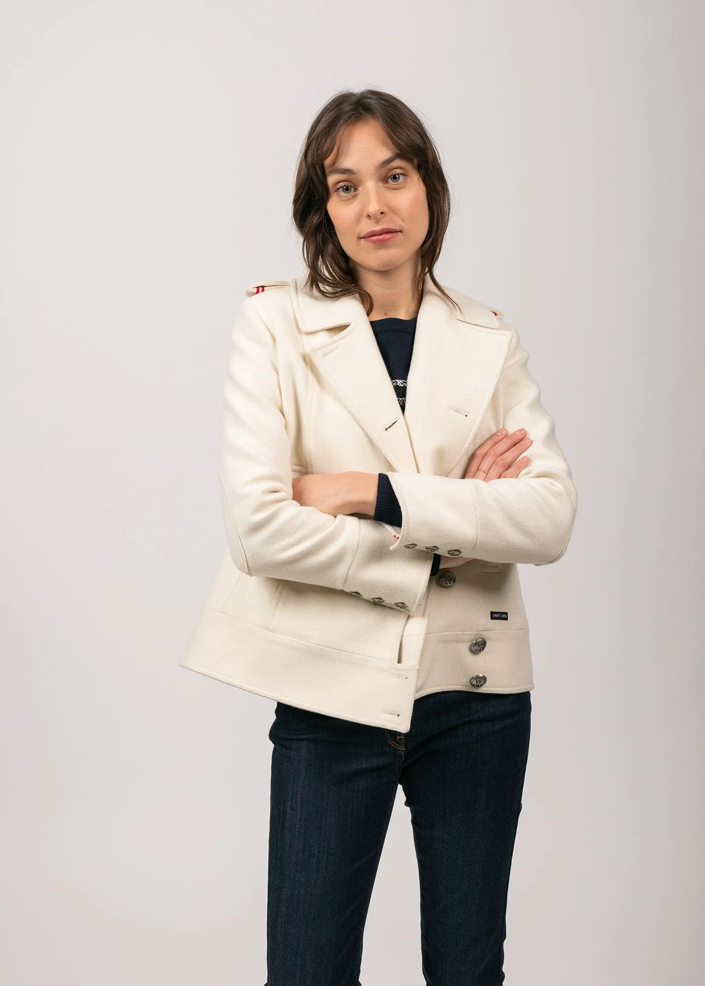 Caban Ste Brigitte - en drap de laine (BLANC D'HIVER)