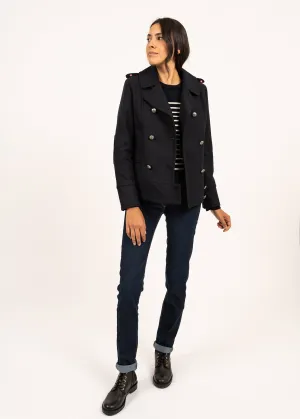 Caban Ste Brigitte - en drap de laine (NAVY)
