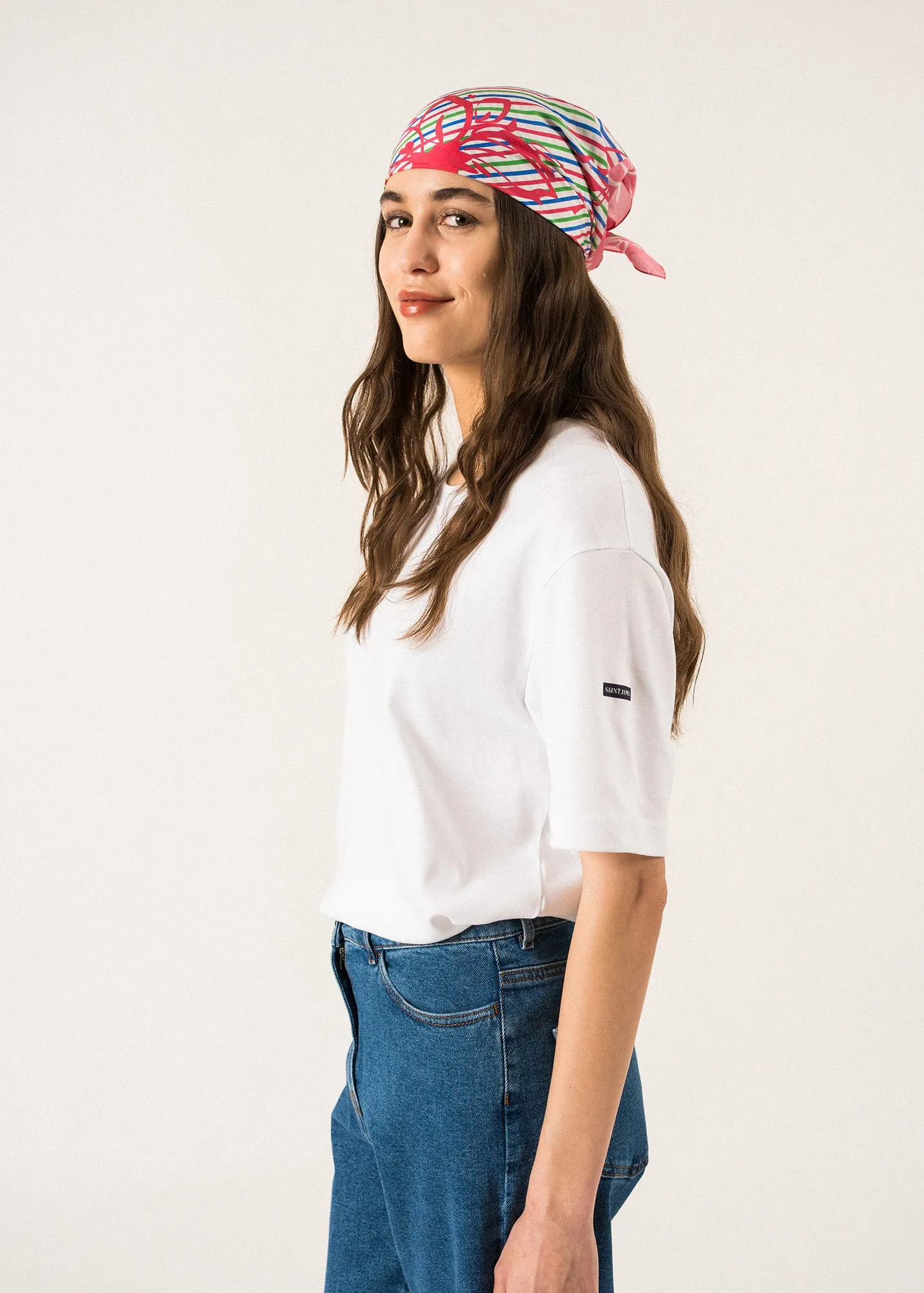 Carr de soie Floral -  motifs (COTE D AZUR)