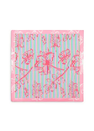Carr de soie Floral -  motifs (COTE D AZUR)