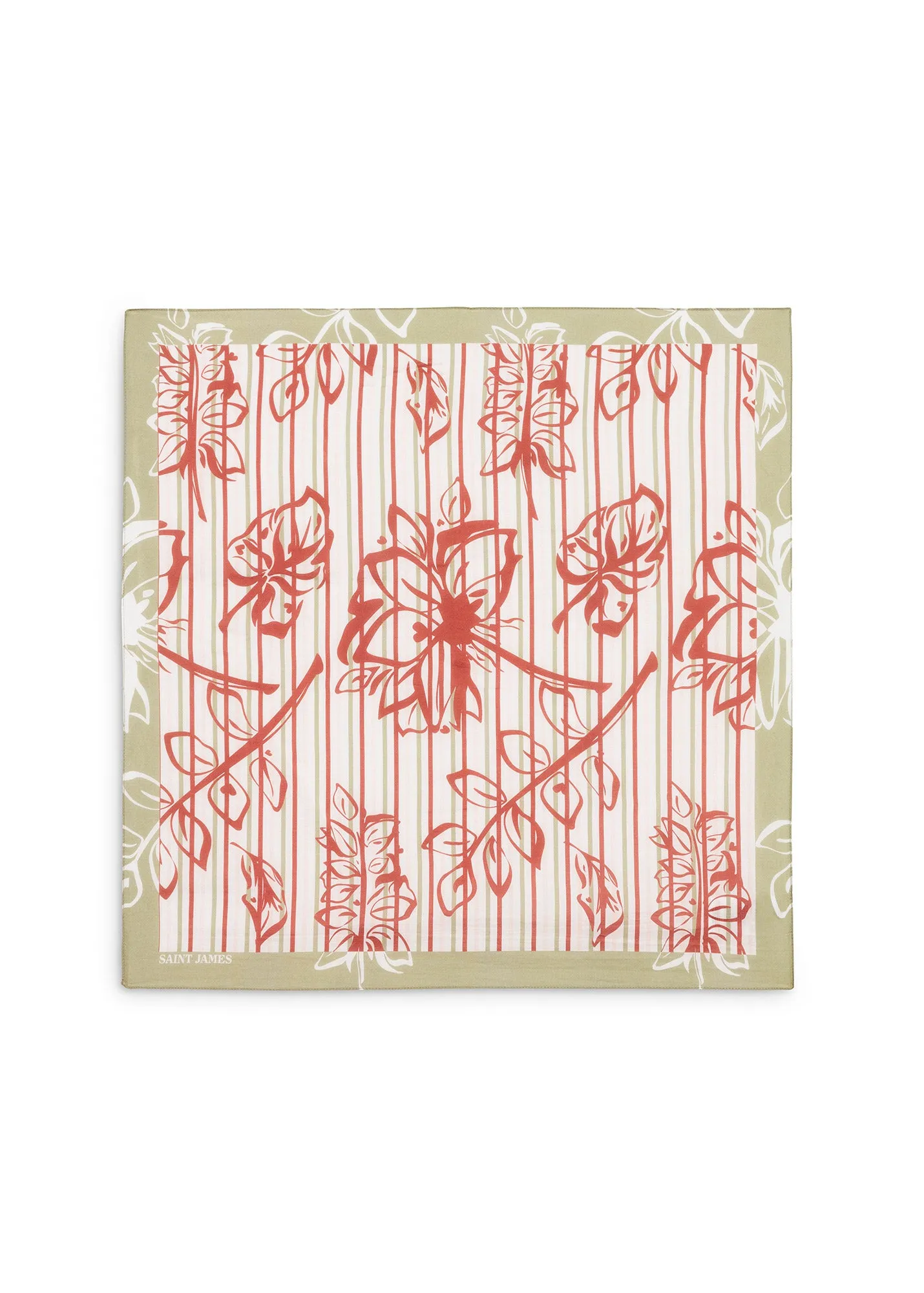 Carr de soie Floral -  motifs (PROMENADE)
