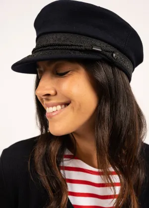 Casquette de marin - en drap de laine (NAVY)