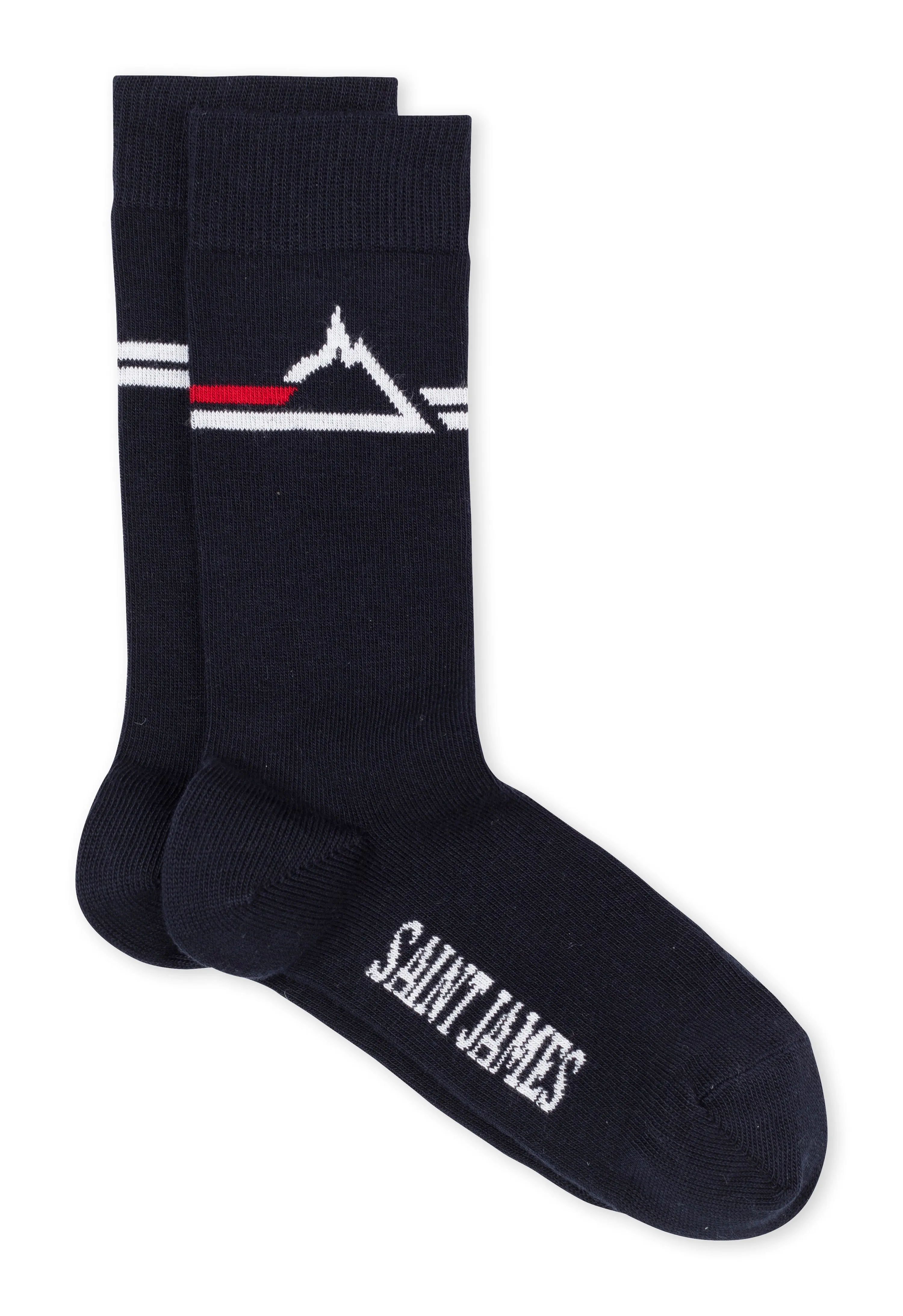 Chaussettes  logo 'Saint James' - en jersey de coton (NAVY)