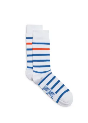 Chaussettes marinire Naval - en coton (BLANC/MER/BASKET)