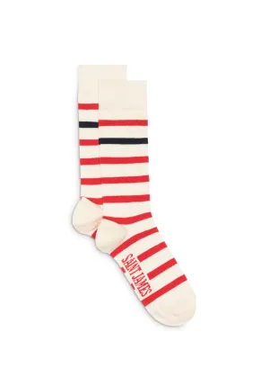 Chaussettes marinire Naval - en coton (ECUME/TULIPE/MARINE)