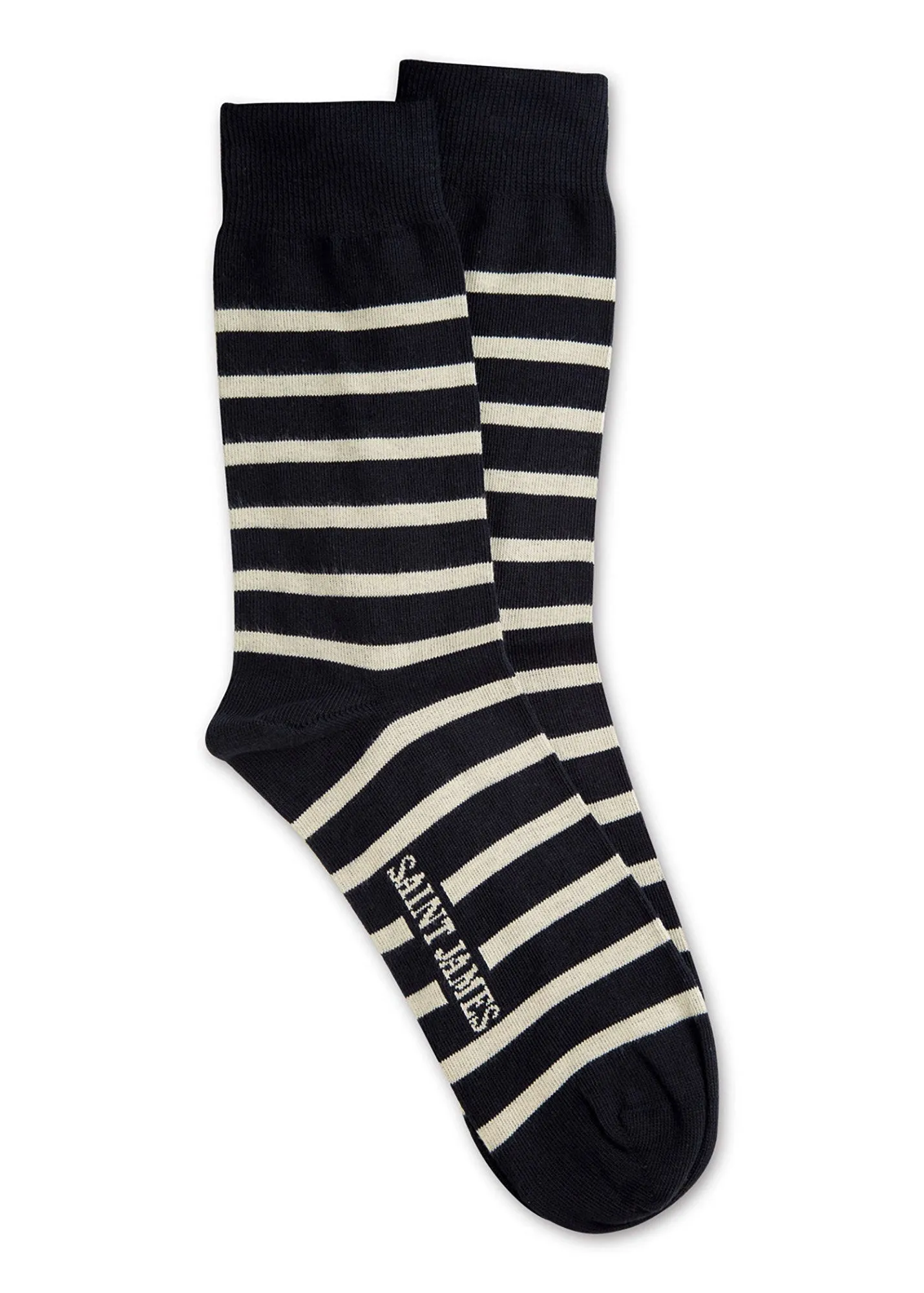 Chaussettes marinires - en jersey de coton (MARINE/ECRU)