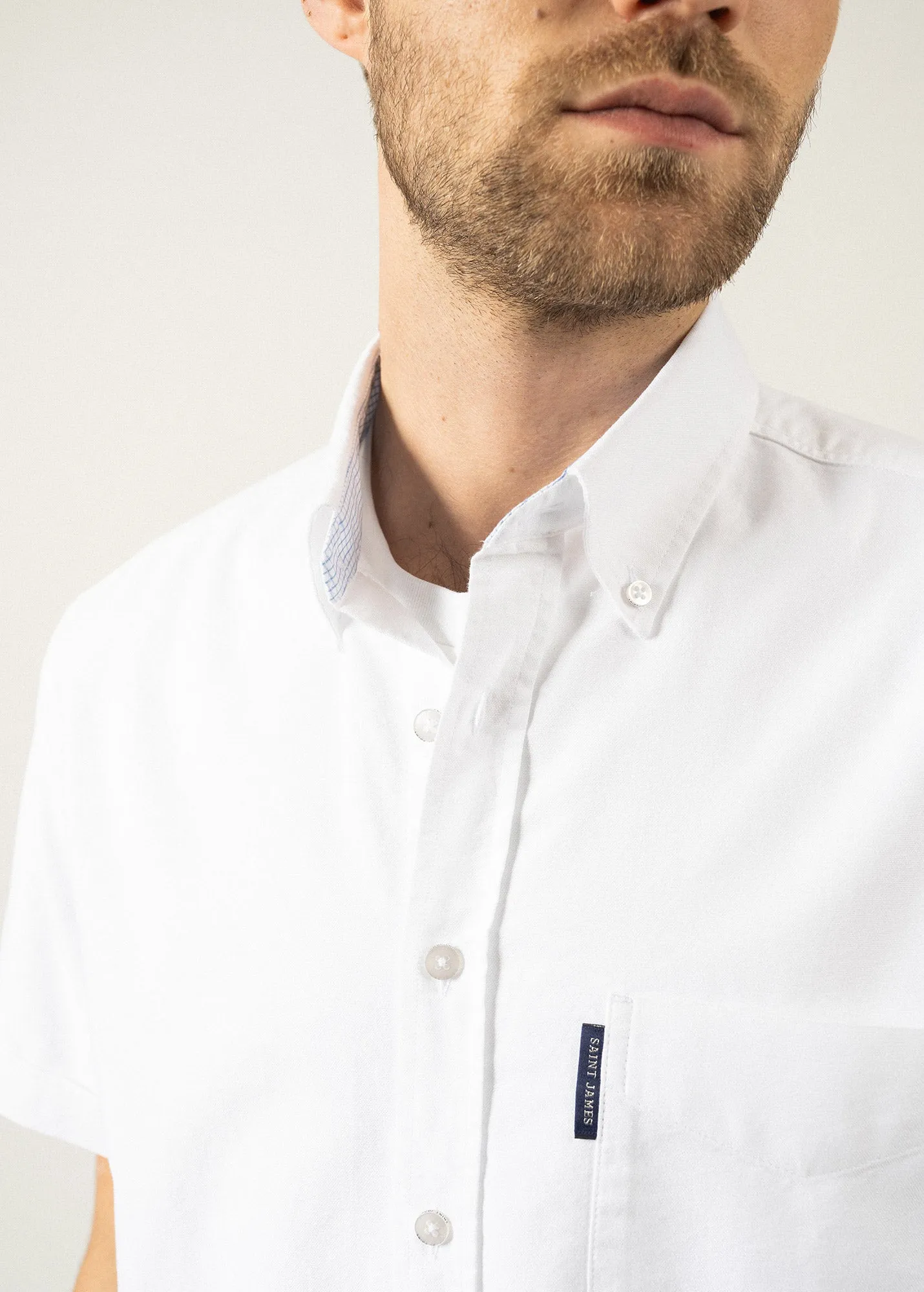 Chemise manches courtes Amboise - en coton (BLANC)