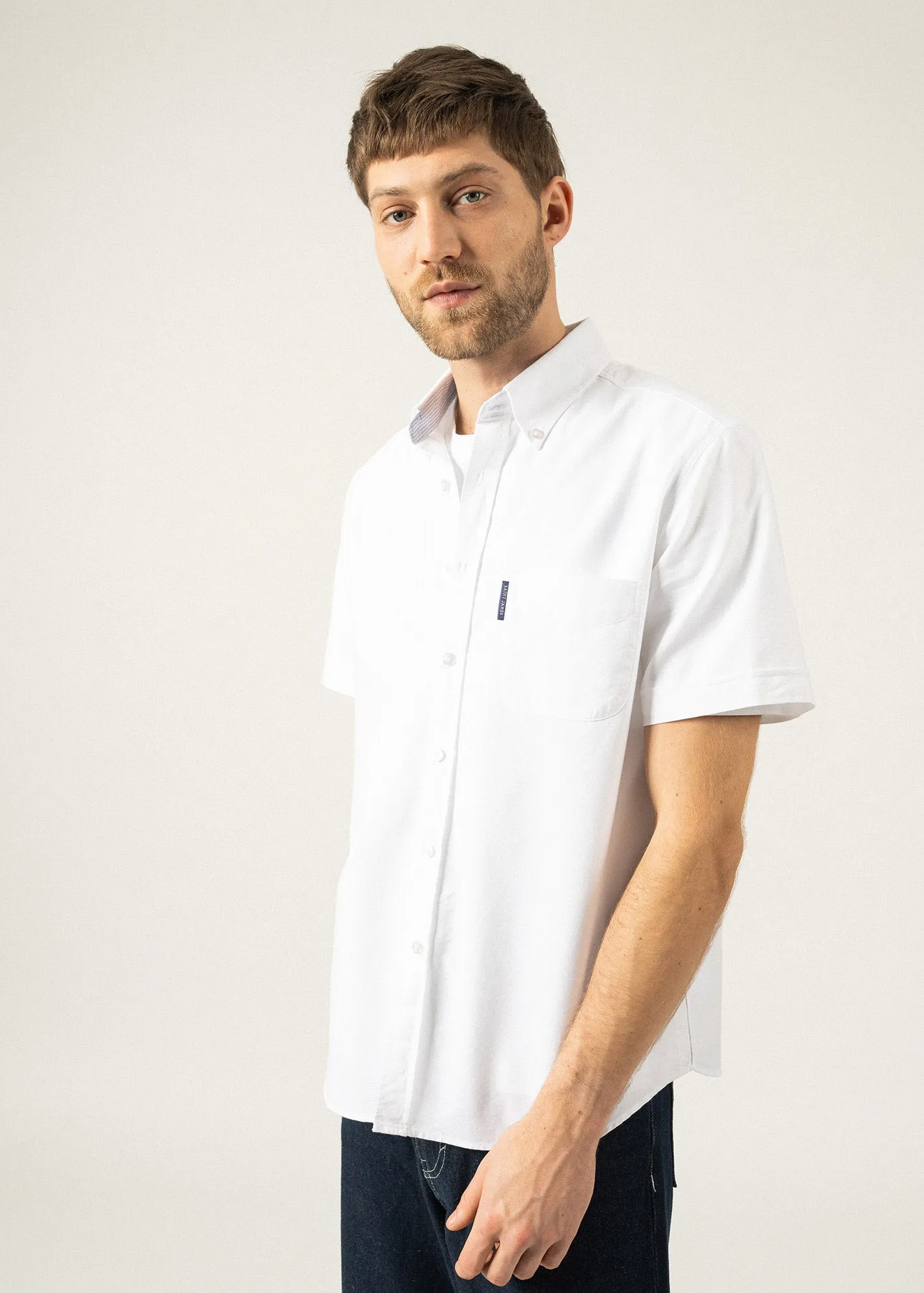 Chemise manches courtes Amboise - en coton (BLANC)