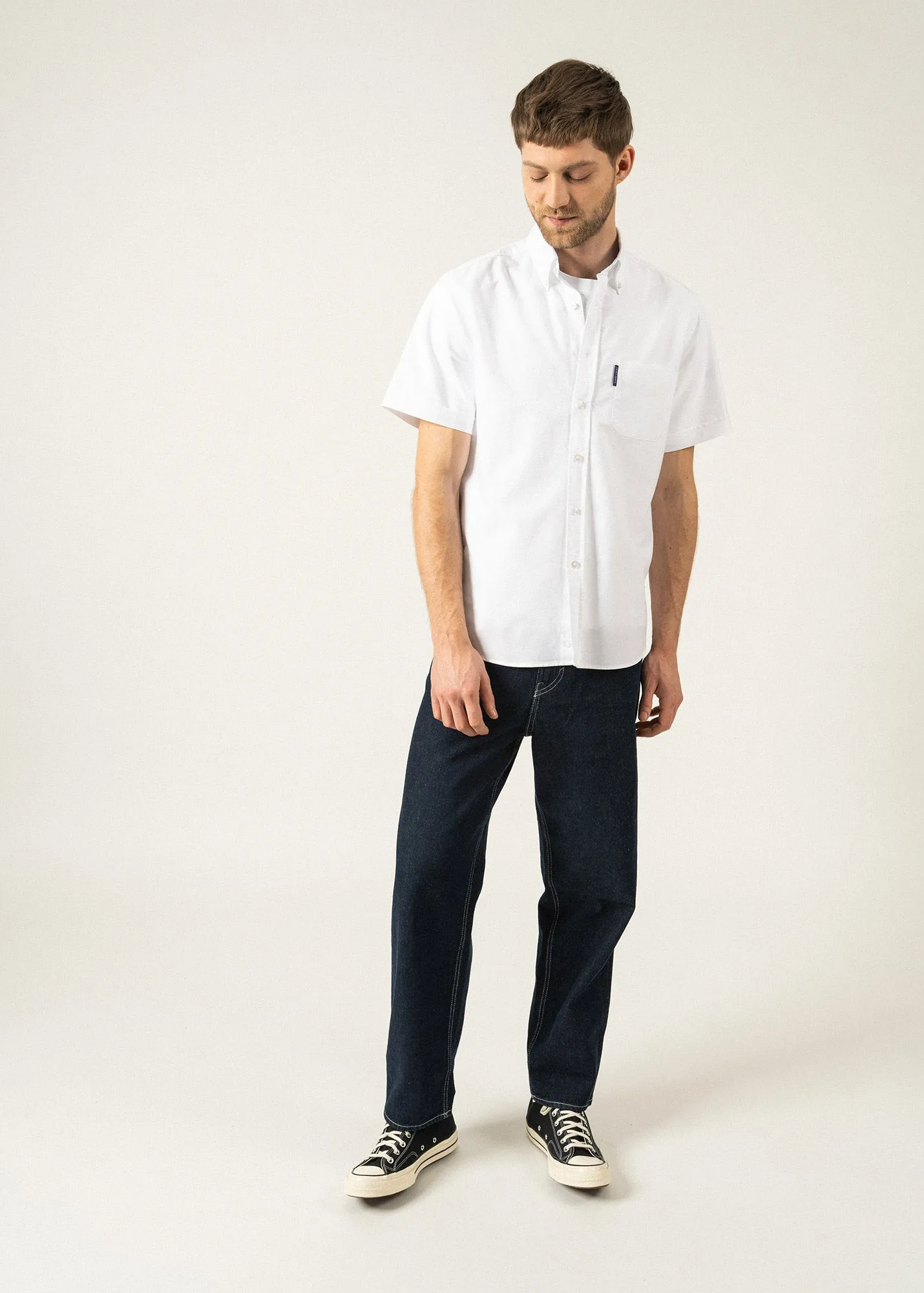 Chemise manches courtes Amboise - en coton (BLANC)