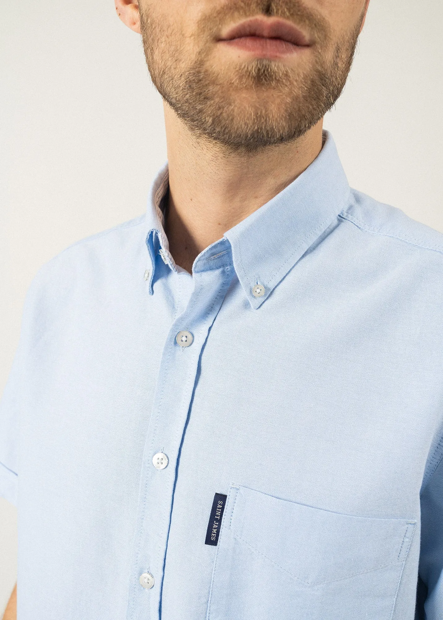 Chemise manches courtes Amboise - en coton (CIEL)