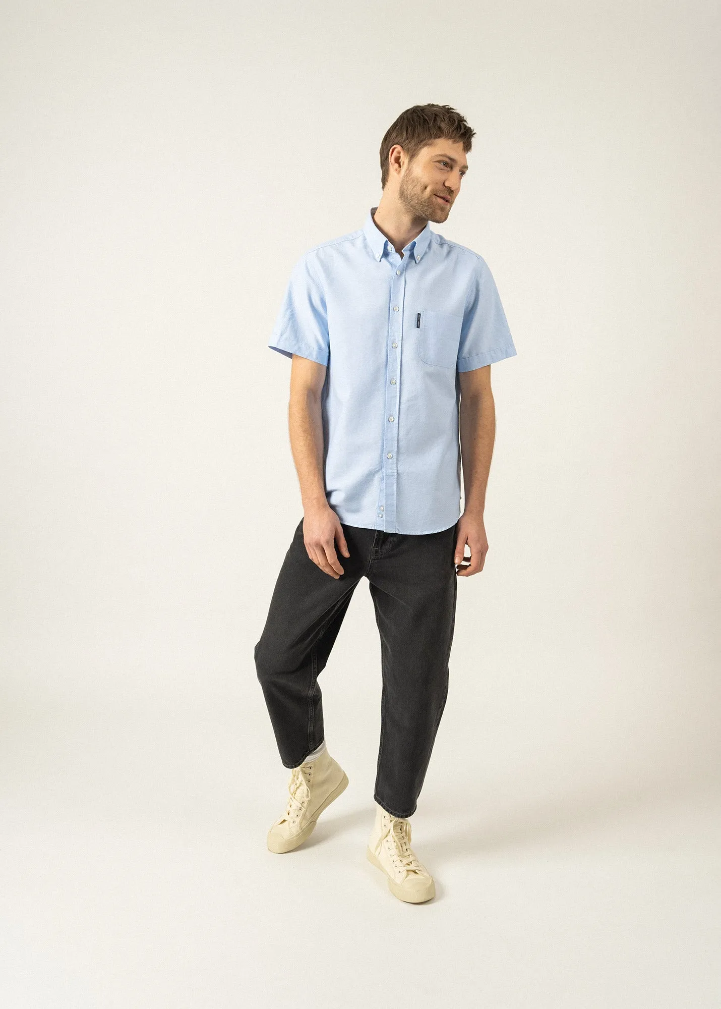 Chemise manches courtes Amboise - en coton (CIEL)