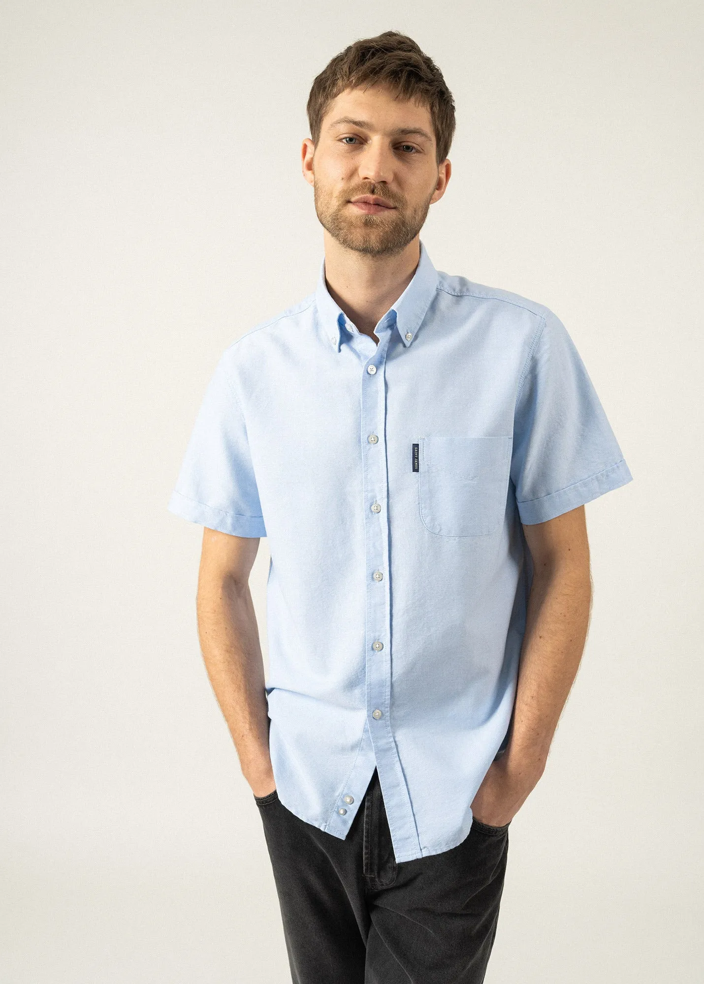 Chemise manches courtes Amboise - en coton (CIEL)